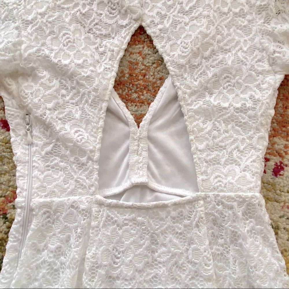Show Me Your MuMu Ibiza White Lace Mini Dress - Picture 7 of 15